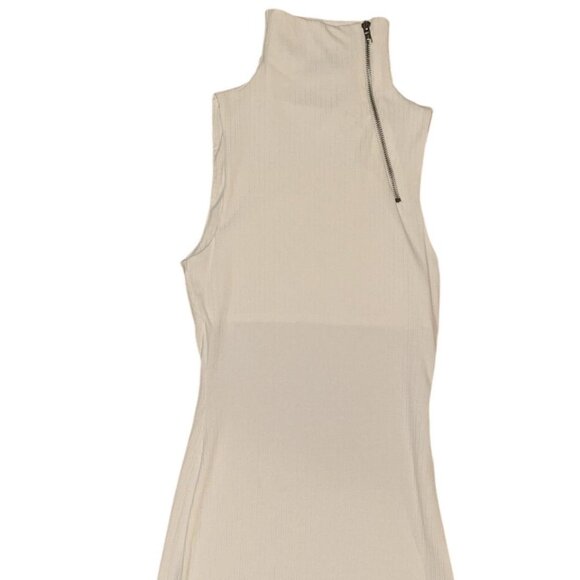 NBD White zip-up turtleneck dress - Picture 4 of 5